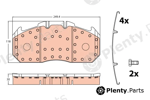 TRW GDB5086 — Brake Pad Set, disc brake