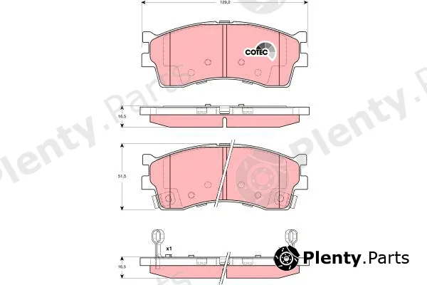 TRW GDB3285 — Brake Pad Set, disc brake COTEC