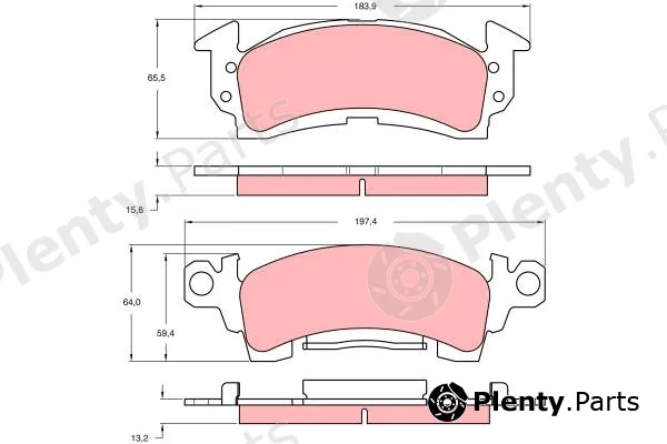 TRW GDB742DT — Brake Pad Set, disc brake DTEC COTEC