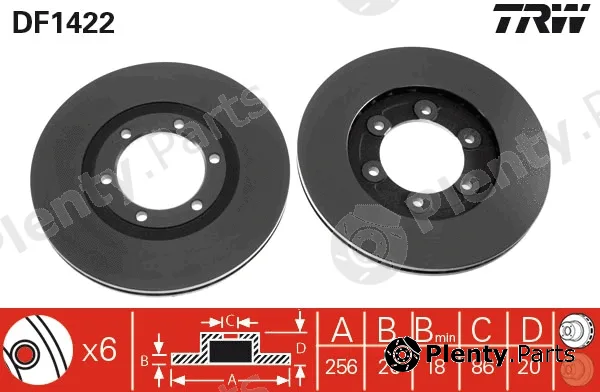 TRW DF1422 — Brake Disc