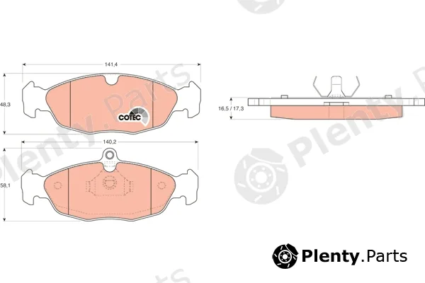 TRW GDB1040AT — Brake Pad Set, disc brake ATEC