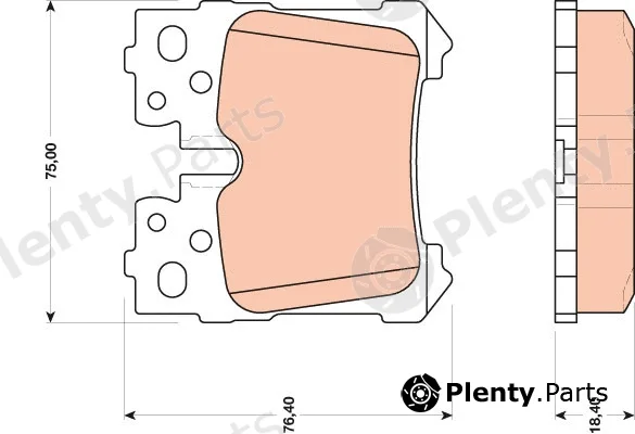 TRW GDB3475 — Brake Pad Set, disc brake
