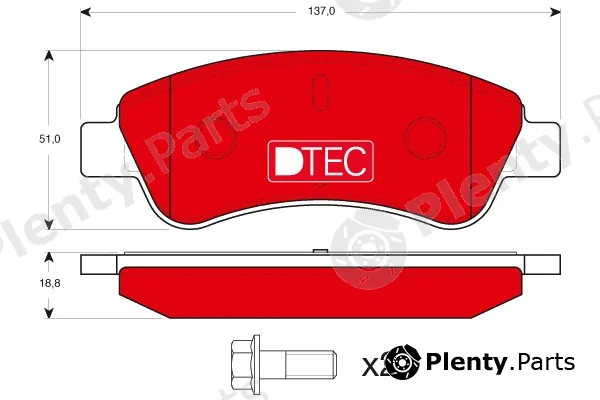 TRW GDB1463DTE — Brake Pad Set, disc brake DTEC COTEC