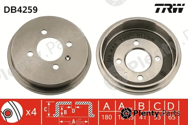 TRW DB4259 — Brake Drum