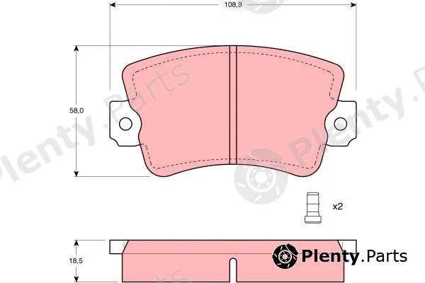 TRW GDB243 — Brake Pad Set, disc brake
