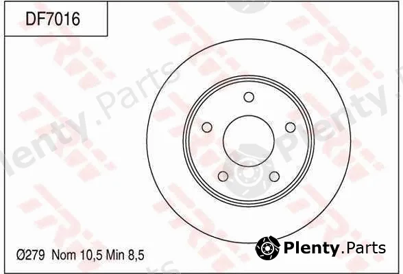 TRW DF7016 — Brake Disc