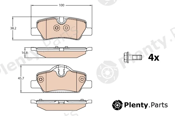 TRW GDB2088 — Brake Pad Set, disc brake