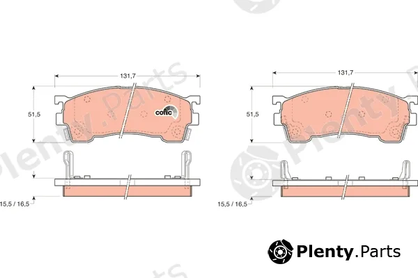 TRW GDB1139AT — Brake Pad Set, disc brake ATEC