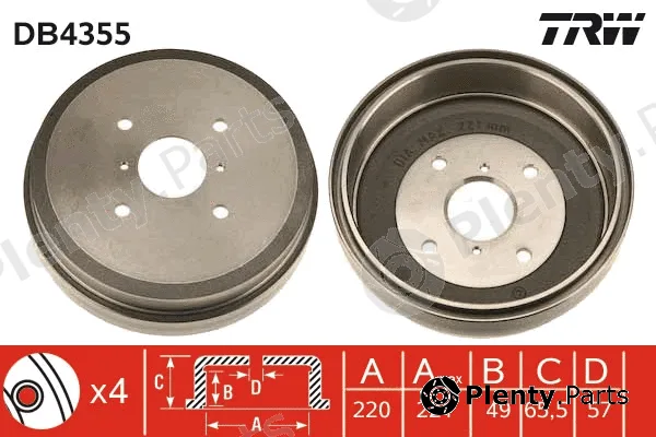 TRW DB4355 — Brake Drum