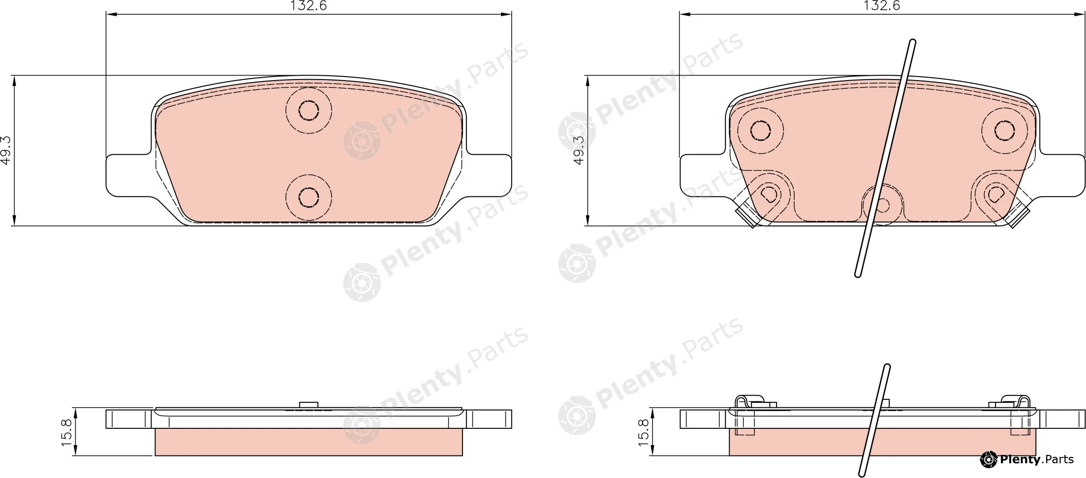 TRW GDB8322BTE — Brake Pad Set, disc brake