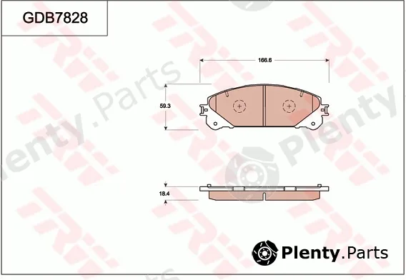 TRW GDB7828AT — Brake Pad Set, disc brake