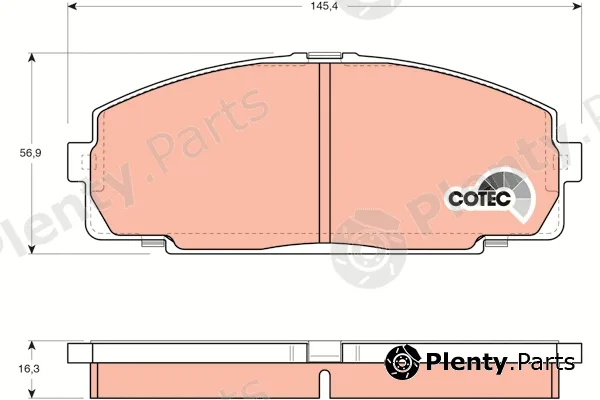 TRW GDB770 — Brake Pad Set, disc brake COTEC