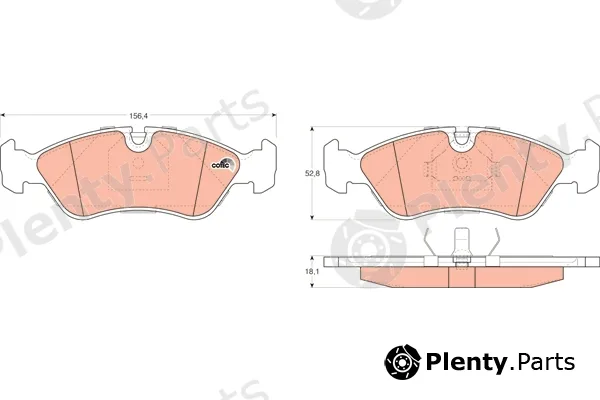 TRW GDB951DT — Brake Pad Set, disc brake DTEC COTEC
