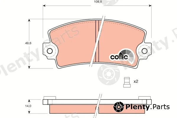 TRW GDB148 — Brake Pad Set, disc brake COTEC