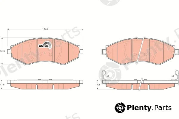 TRW GDB3347 — Brake Pad Set, disc brake COTEC