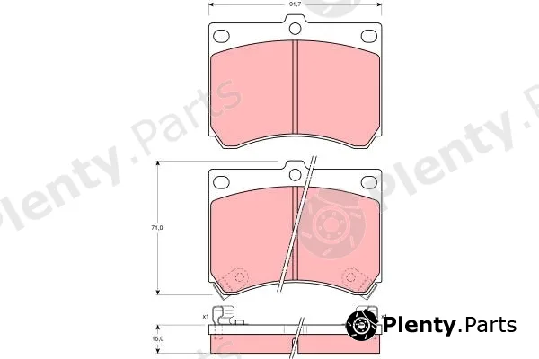 TRW GDB1029DT — Brake Pad Set, disc brake DTEC COTEC