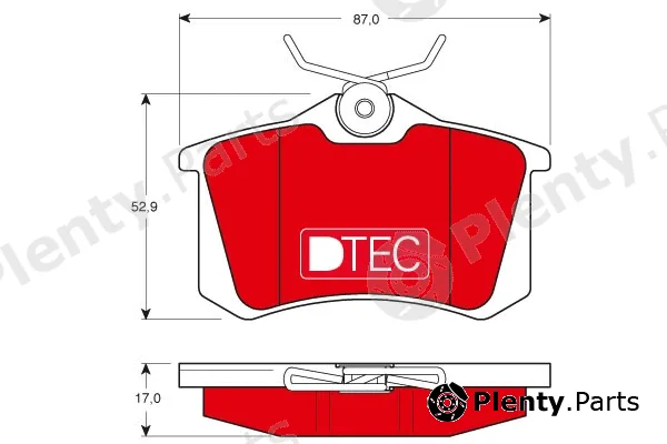TRW GDB1330DTE — Brake Pad Set, disc brake DTEC COTEC