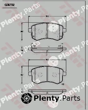 TRW GDB7782AT — Brake Pad Set, disc brake ATEC