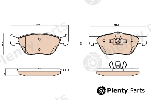 TRW GDB2067 — Brake Pad Set, disc brake