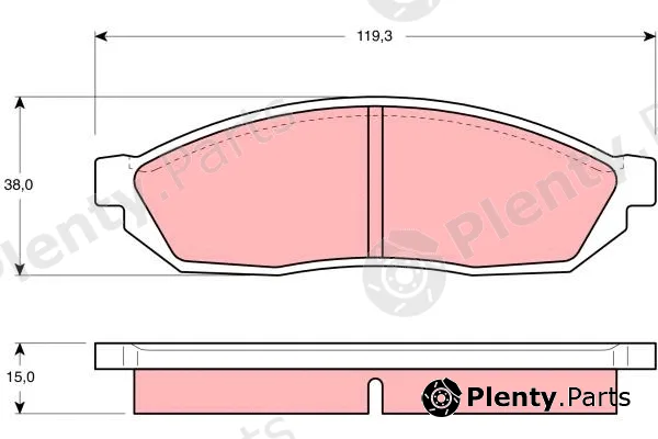 TRW GDB254 — Brake Pad Set, disc brake