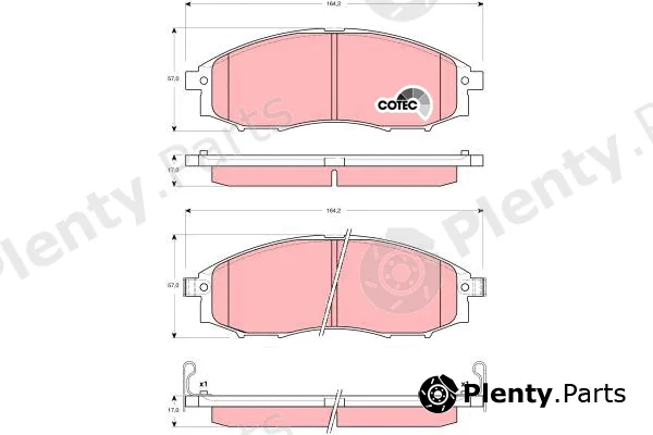TRW GDB3340 — Brake Pad Set, disc brake COTEC