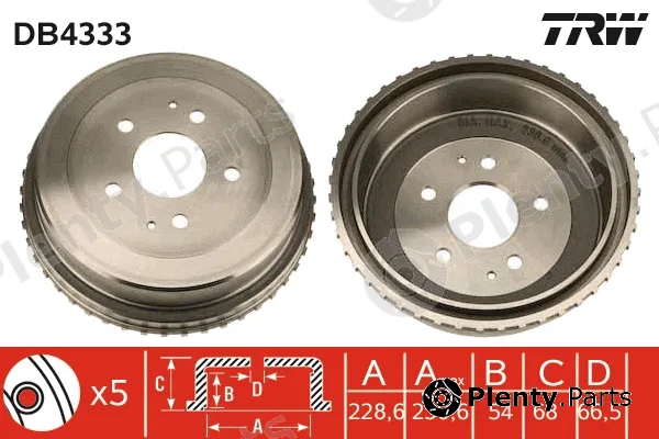 TRW DB4333 — Brake Drum