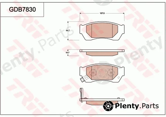 TRW GDB7830 — Brake Pad Set, disc brake