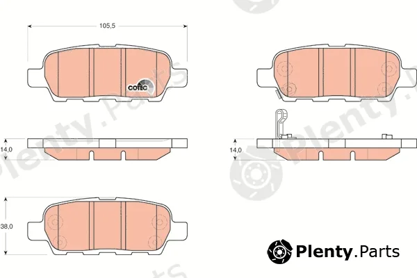 TRW GDB3294 — Brake Pad Set, disc brake COTEC