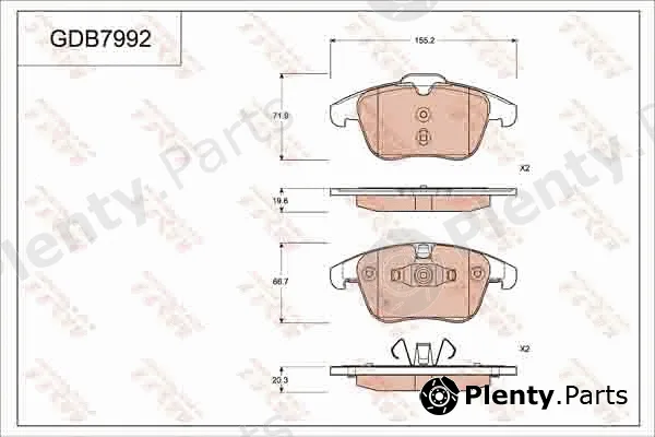 TRW GDB7992 — Brake Pad Set, disc brake