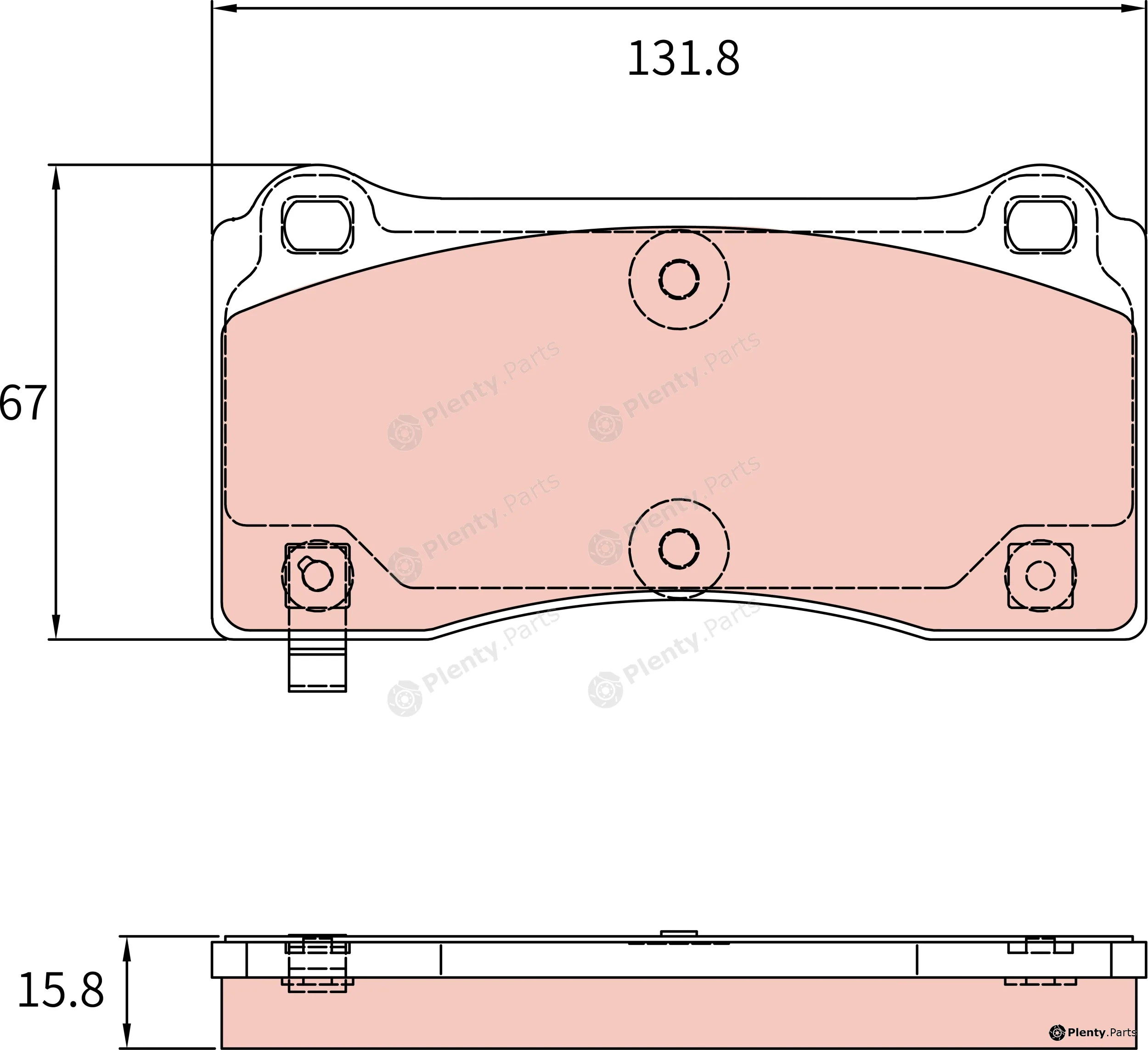 TRW GDB8321BTE — Brake Pad Set, disc brake
