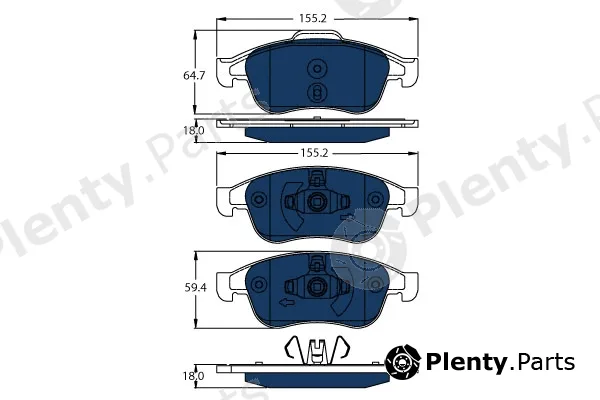 TRW GDB1789BTE — Brake Pad Set, disc brake ELECTRIC BLUE