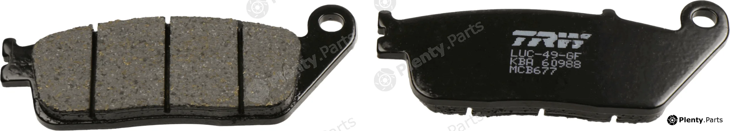 TRW MCB677 — Brake Pad Set, disc brake Organic Allround