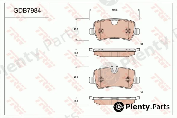 TRW GDB7984 — Brake Pad Set, disc brake