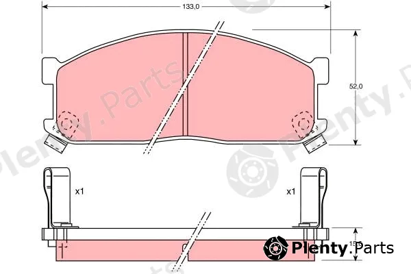 TRW GDB737 — Brake Pad Set, disc brake