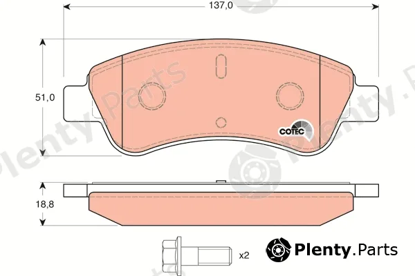 TRW GDB1463 — Brake Pad Set, disc brake COTEC