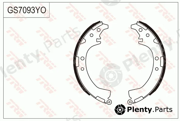 TRW GS7093 — Brake Shoe Set, parking brake