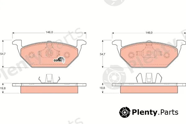 TRW GDB1357 — Brake Pad Set, disc brake COTEC