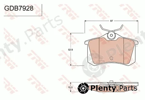 TRW GDB7928AT — Brake Pad Set, disc brake ATEC