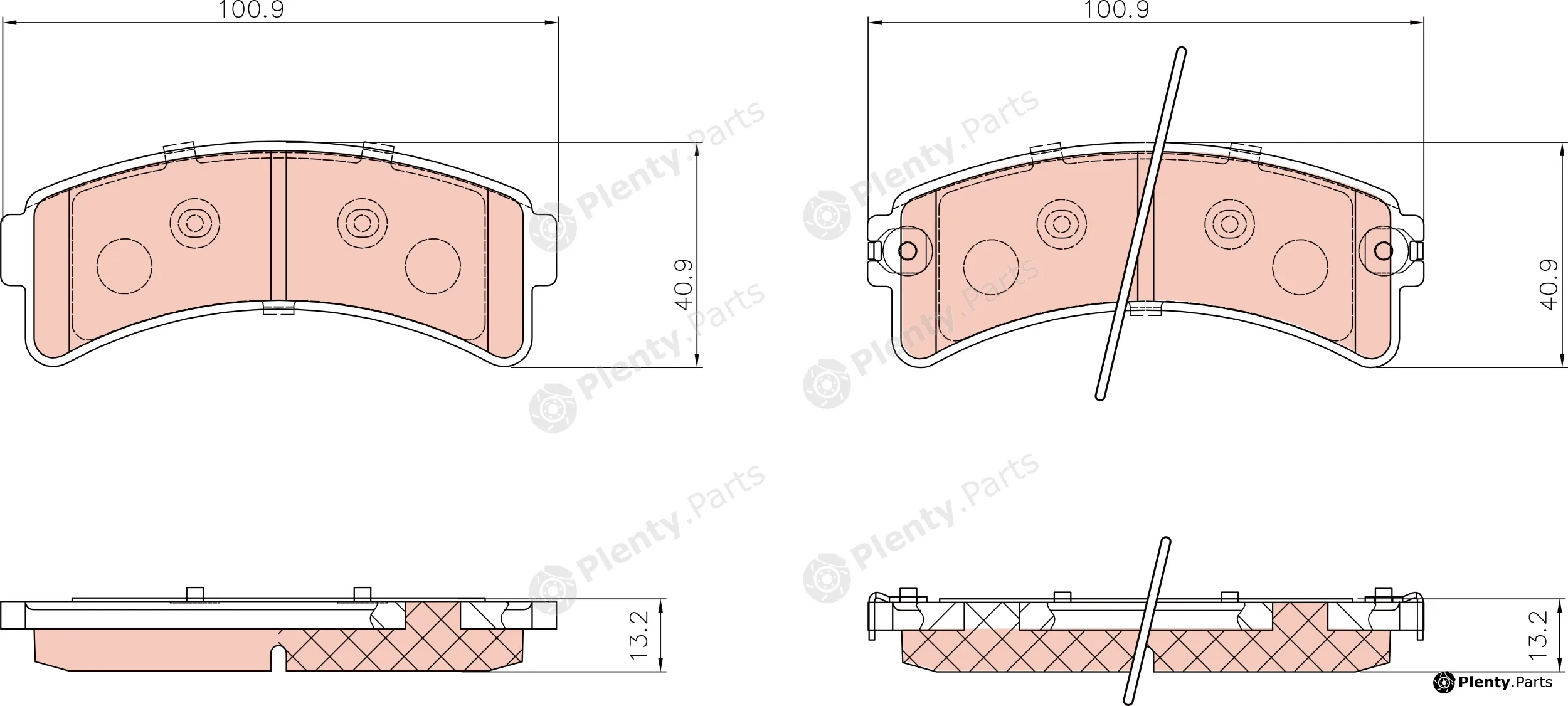 TRW GDB8363DT — Brake Pad Set, disc brake DTEC COTEC