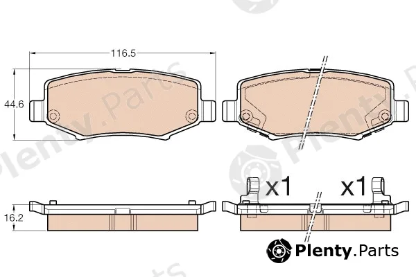 TRW GDB3565 — Brake Pad Set, disc brake