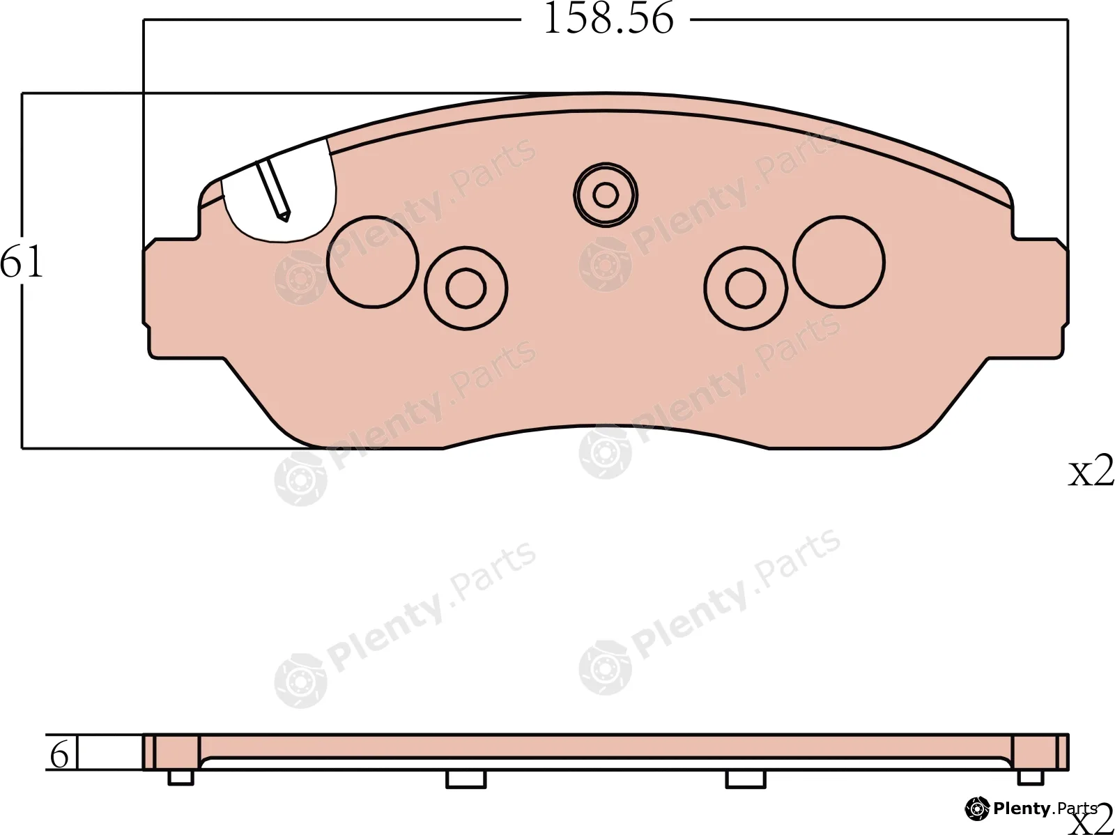 TRW GDB8338AT — Brake Pad Set, disc brake