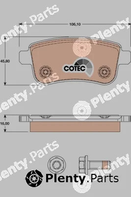TRW GDB1791 — Brake Pad Set, disc brake COTEC