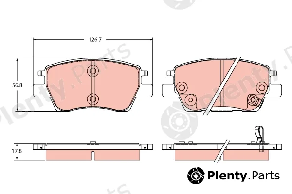 TRW GDB2387 — Brake Pad Set, disc brake