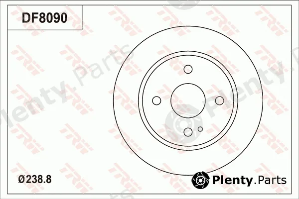 TRW DF8090S — Brake Disc