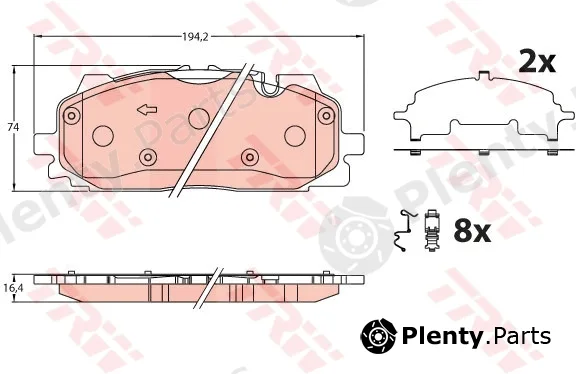 TRW GDB2190 — Brake Pad Set, disc brake