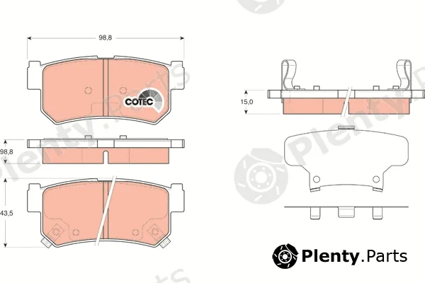 TRW GDB3366 — Brake Pad Set, disc brake COTEC