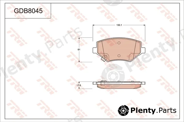 TRW GDB8045AT — Brake Pad Set, disc brake ATEC