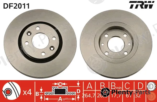 TRW DF2011 — Brake Disc