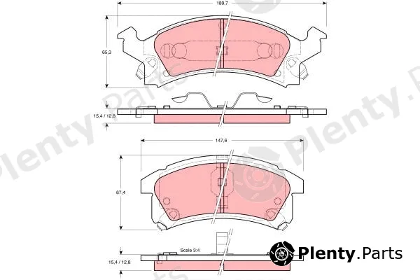 TRW GDB4002 — Brake Pad Set, disc brake