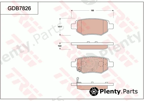 TRW GDB7826AT — Brake Pad Set, disc brake ATEC